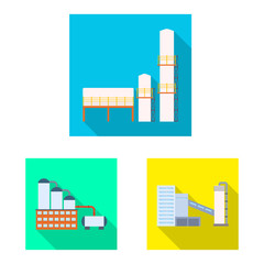 Obraz premium Vector design of architecture and technology symbol. Collection of architecture and building stock symbol for web.