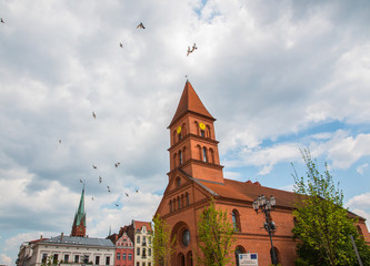 Torun old town, traditional architecture in famous polish city