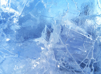 The texture of the ice
