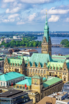 View of Hamburg town hall