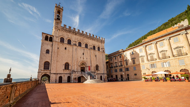 Piazza della Signoria e Palazzo dei Consoli a Gubbio