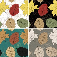 Modern seamless pattern for concept design. Nature backdrop. Autumn, fall concept. Floral ornament. Leaf texture. Abstract autumn leaves seamless for decorative design