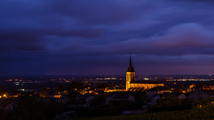 Beaujolais village at dawn