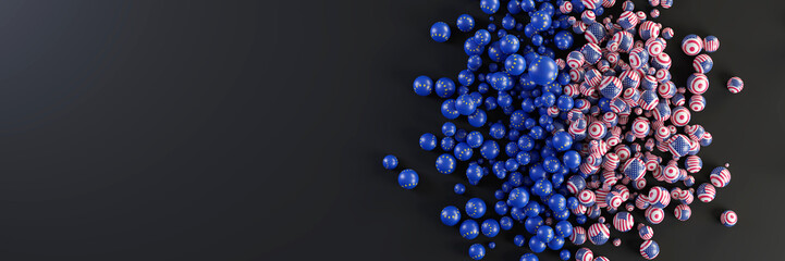 Political relationships between Europe and USA, original 3d rendering © tostphoto