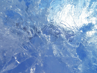 blue frozen texture of ice