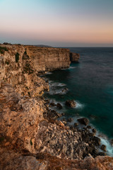 Fototapeta na wymiar At the cliffs of Mellieha during sunrise