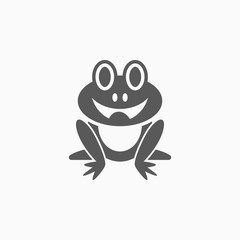 frog icon, animal vector