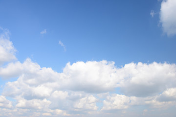 Blue sky and various cloud formations