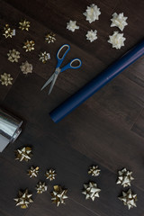 wrapping Christmas message festive time abstract