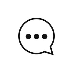 Speech bubble icon isolated on white background. Vector illustration.