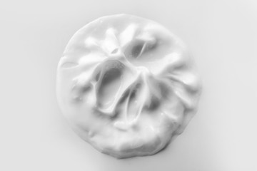 Natural cream on white background