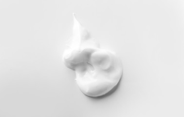 Natural cream on white background