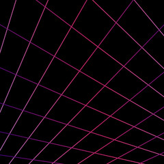 Abstract futuristic grid landscape. Cyberspace grid.