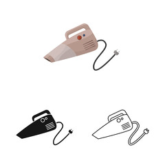 Isolated object of cleaner and vacuum sign. Collection of cleaner and machine stock symbol for web.