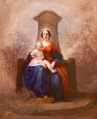 Madonna col bambino (Madonna with Infant) by Pasquale Massacra (1819-1849). Castello Visconteo Museum in Pavia, Italy.