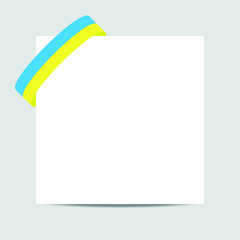 Ukraine  flag. Ukraine  patriotic banner with space for text. Happy Independent Day. Template of greeting card, 