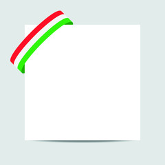 Hungary flag.  Hungary patriotic banner with space for text. Happy Independent Day. Template of greeting card,