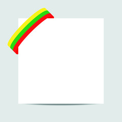 Lithuania  flag.  Lithuania  patriotic banner with space for text. Happy Independent Day. Template of greeting card, 