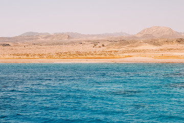 Resort by the sea, the water, the clear blue sea
