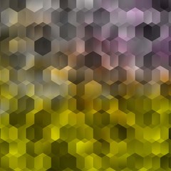 Fototapeta na wymiar Light Pink, Yellow vector backdrop with hexagons.