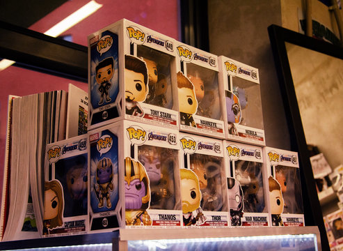 Funko POP! Avengers toys for sale in the store.