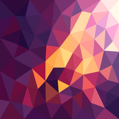 Low poly abstract purple yellow background