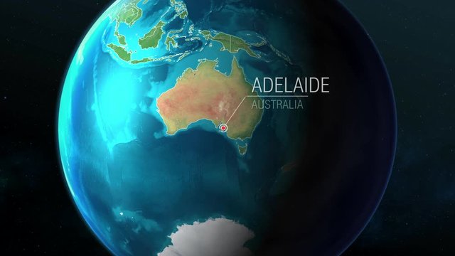  Australia - Adelaide - Zooming from space to earth