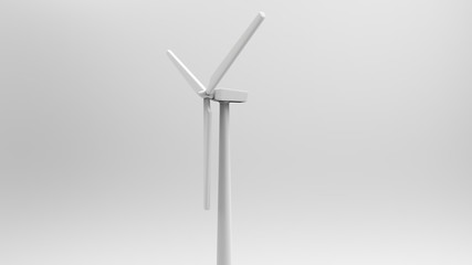 3d rendering, 3d illustration, wind power plant.