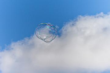 soap bubbles in the sky