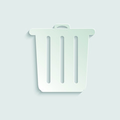 Trash bin   - vector icon