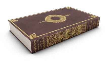 3D rendering Old Book isolated on white background