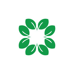 Organic leaf  logo vector template