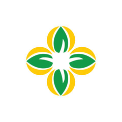 Organic leaf  logo vector template