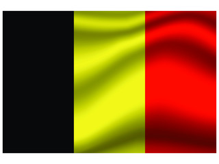 Belgium national flag, isolated on background. original colors and proportion. Vector illustration symbol and element, for travel and business from countries set