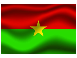Burkina Faso national flag, isolated on background. original colors and proportion. Vector illustration symbol and element, for travel and business from countries set