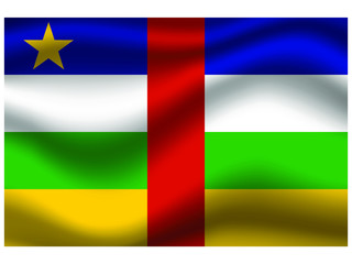 Central African Republic national flag, isolated on background. original colors and proportion. Vector illustration symbol and element, for travel and business from countries set