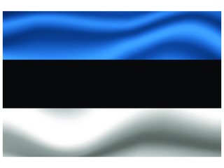 Estonia national flag, isolated on background. original colors and proportion. Vector illustration symbol and element, for travel and business from countries set