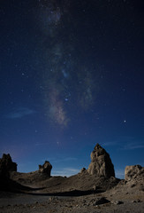 Obraz na płótnie Canvas The Milky Way over the Trona Pinnacles
