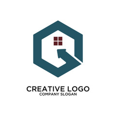 creative modern home logo template