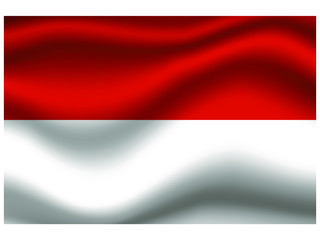 Indonesia national flag, isolated on background. original colors and proportion. Vector illustration symbol and element, for travel and business from countries set