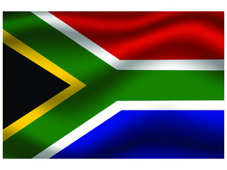 South Africa  national flag, isolated on background. original colors and proportion. Vector illustration symbol and element, for travel and business from countries set