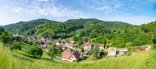 scenic view to small village Rombach le France