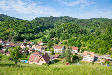 Fototapeta na wymiar scenic view to small village Rombach le France