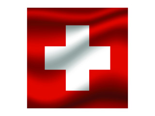 Switzerland national flag, isolated on background. original colors and proportion. Vector illustration symbol and element, for travel and business from countries set