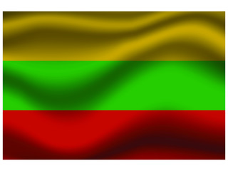 Lithuania national flag, isolated on background. original colors and proportion. Vector illustration symbol and element, for travel and business from countries set