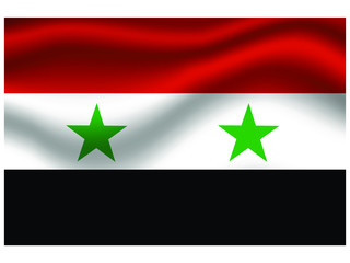 Syria national flag, isolated on background. original colors and proportion. Vector illustration symbol and element, for travel and business from countries set