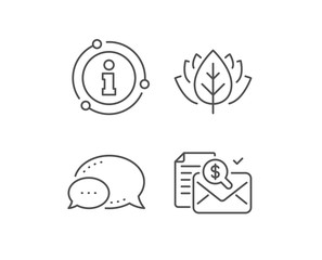 Accounting report line icon. Chat bubble, info sign elements. Audit sign. Check finance symbol. Linear accounting report outline icon. Information bubble. Vector