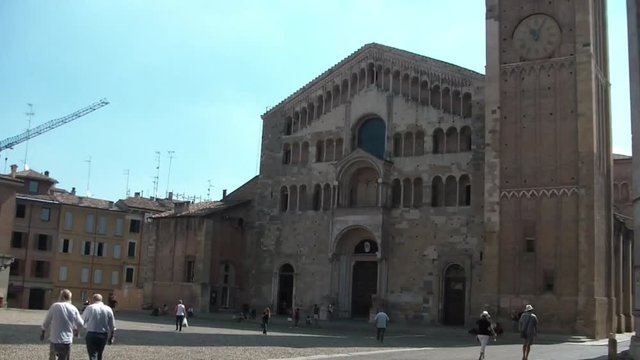 Piazza Duomo, Cathedral and Baptistery, Parma, Italy