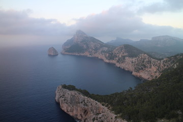 Fototapeta na wymiar Viewpoint to Cap Formentor, West Coast, Mallorca, Spain