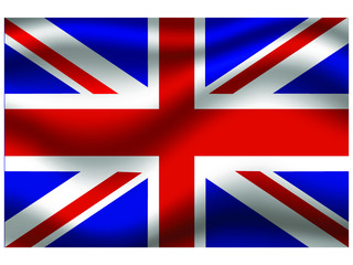  United Kingdom of Great Britain national flag, isolated on background. original colors and proportion. Vector illustration symbol and element, for travel and business from countries set
